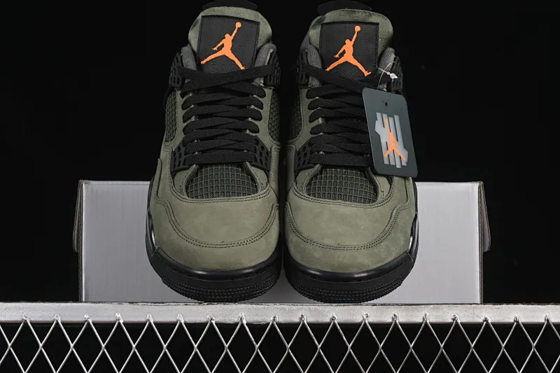 All categories Air Jordan Jordan series basketball shoes Air Jordan 4 LJR version Undefeated x Air Jordan 4 OG AJ4 Joe 4 olive green suede IB1519-200